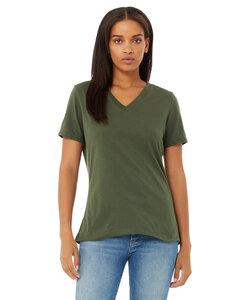 Bella+Canvas 6405 - Relaxed Short Sleeve Jersey V-Neck T-Shirt Military Green