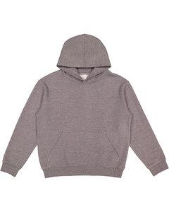 LAT 2296 - Youth Pullover Hooded Sweatshirt Granite Heather