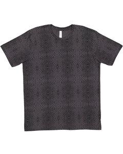 LAT 6901 - Fine Jersey T-Shirt Black Reptile