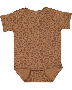 Rabbit Skins 4424 - Fine Jersey Infant Lap Shoulder Creeper Brown Leopard