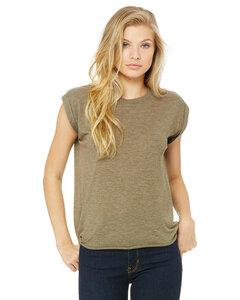 Bella+Canvas 8804 - Ladies Flowy Muscle T-Shirt with Rolled Cuff