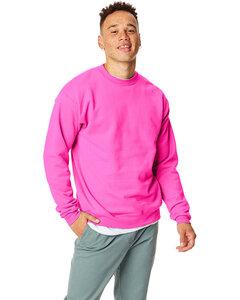 Hanes P160 - EcoSmart® Crewneck Sweatshirt Safety Pink