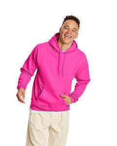 Hanes P170 - EcoSmart® Hooded Sweatshirt Safety Pink