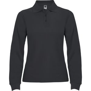 Roly PO6636 - ESTRELLA WOMAN L/S Long-sleeve polo shirt with ribbed collar and cuffs Dark Lead