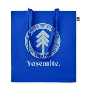 GiftRetail MO6189 - ZIMDE COLOUR Organic cotton shopping bag Royal Blue