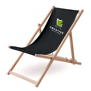 GiftRetail MO6503 - HONOPU Beach chair in wood Black