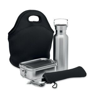 GiftRetail MO6765 - ILY Lunch set in stainless steel