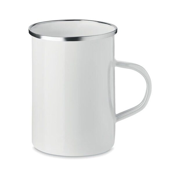 GiftRetail MO6775 - SILVER Taza metal con capa de esmalte