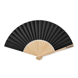 GiftRetail MO6828 - FANNY PAPER Manual hand fan Black