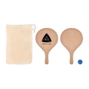 RAQUET Premium Beach Tennis Set with Cotton Mesh Bag