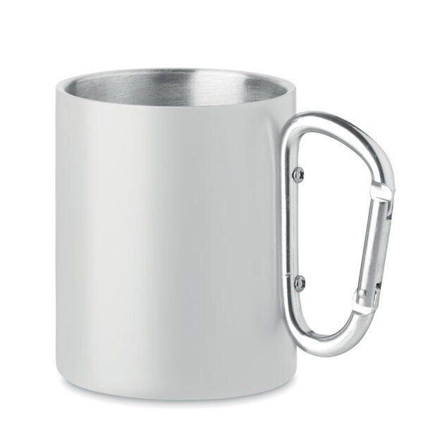 GiftRetail MO6918 - AROM Taza de metal y mosquetón