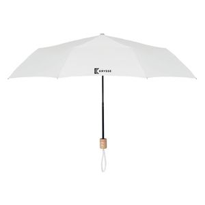 GiftRetail MO9604 - TRALEE 21 inch RPET foldable umbrella White