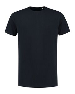 Lemon & Soda LEM1130 - T-shirt crewneck fine cotton elasthan Dark Navy-extra longer length