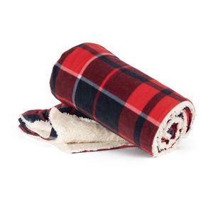 K-up KP431 - SHERPA BLANKET Red / Navy checked