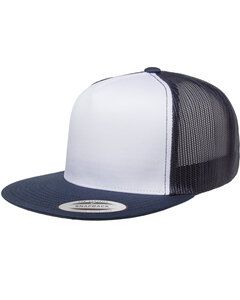 Yupoong 6006W - Adult Classic Trucker with White Front Panel Cap Navy/Wht/Navy