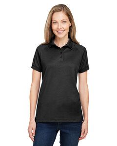 Harriton M208W - Ladies Charge Snag and Soil Protect Polo Noir