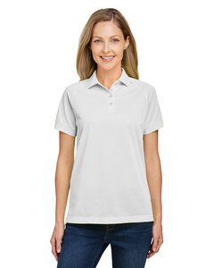 Harriton M208W - Ladies Charge Snag and Soil Protect Polo Blanc