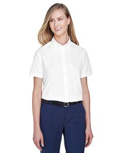 CORE365 78194 - Ladies Optimum Short-Sleeve Twill Shirt White