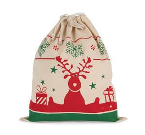Kimood KI0735 - Tasche mit Kordel und Weihnachtsmotiven
