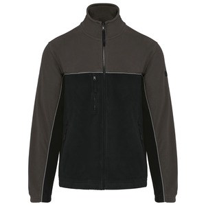 WK. Designed To Work WK904 - Unisex eco-friendly two-tone polarfleece jacket Black / Dark Grey
