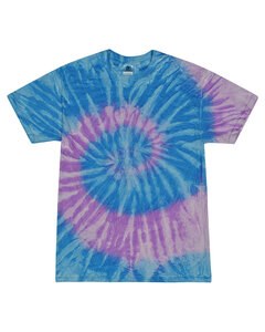 Tie-Dye CD100Y - Youth 5.4 oz., 100% Cotton Tie-Dyed T-Shirt Spiral Lav Blue