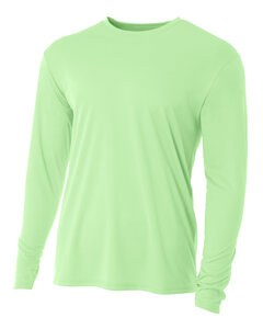 A4 N3165 - Long Sleeve Cooling Performance Crew Shirt Light Lime