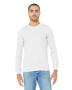 Bella+Canvas 3501CVC - Unisex CVC Jersey Long-Sleeve T-Shirt Solid Wht Blend
