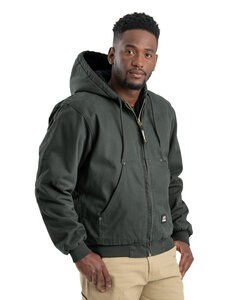 Berne HJ375T - Mens Tall Highland Washed Cotton Duck Hooded Jacket