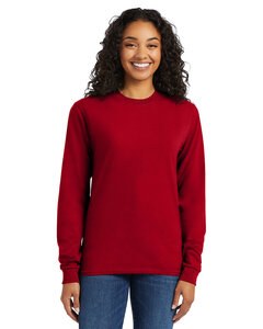 Hanes 5286 - ComfortSoft® Heavyweight Long Sleeve T-Shirt De color rojo oscuro