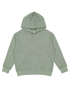 LAT 2296 - Youth Pullover Hooded Sweatshirt Bamboo Blackout