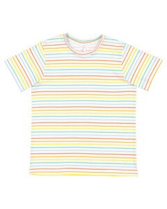 LAT 6101 - Remera juvenil de punto fino Rainbow Stripe
