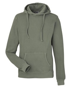 J. America 8730JA - Unisex Pigment Dyed Fleece Hooded Sweatshirt