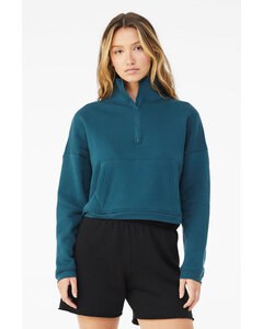 Bella+Canvas 3953 - Ladies Sponge Fleece Half-Zip Pullover Sweatshirt