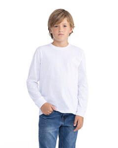 Next Level Apparel 3311NL - Youth Cotton Long Sleeve T-Shirt Blanc