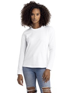 Next Level Apparel 3911NL - Ladies Relaxed Long Sleeve T-Shirt Blanc