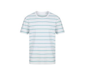 FRONT ROW FR136 - STRIPED T White/Duck Egg