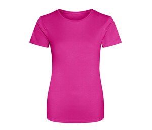 Just Cool JC005 - Camiseta feminina respirável Neoteric ™ Hyper Pink