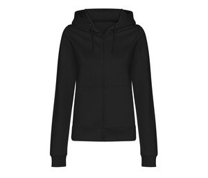 AWDIS JH050F - Full zip hoodie Deep Black