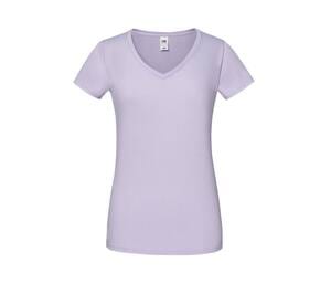 Fruit of the Loom SC155 - Women's v-neck t-shirt Soft Lavender