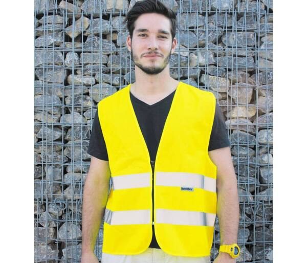 KORNTEX KX225 - SAFETY VEST WITH ZIPPER COLOGNE