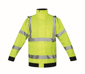 KORNTEX KX740 - High visibility rain jacket Geel