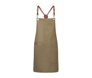 KARLOWSKY KYLS25 - Stylishly trendy bib apron Khaki