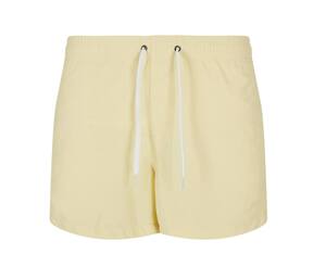 Build Your Brand BY050 - Beach Shorts Soft Yellow