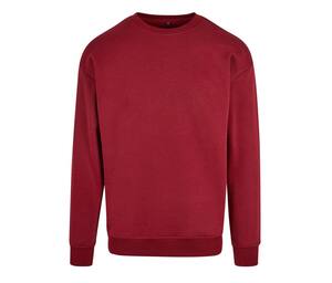 Build Your Brand BY075 - Round Neck Sweatshirt man Burgundy