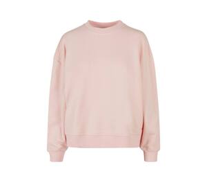 BUILD YOUR BRAND BY212 - LADIES OVERSIZED CREWNECK Pink