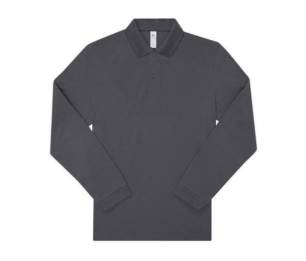 B&C BCU425 - Long-sleeved fine piqué poloshirt