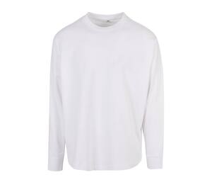 BUILD YOUR BRAND BY198 - OVERSIZED CUT ON SLEEVE LONGSLEEVE White