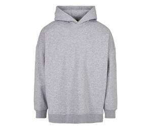 BUILD YOUR BRAND BY199 - OVERSIZED CUT ON SLEEVE HOODY Grey