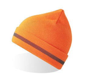 ATLANTIS HEADWEAR AT238 - High visibility beanie made of recycled polyester Fluo pomarańcz