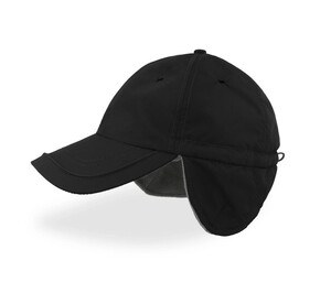 ATLANTIS HEADWEAR AT240 - Outdoor winter hat with ear flaps Black